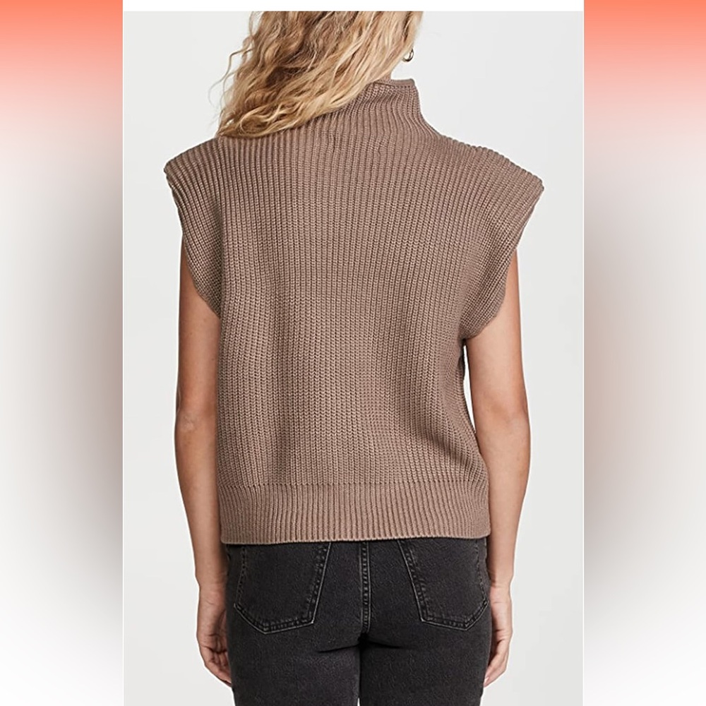 Himosyber size small taupe sweater vest - Picture 5 of 8